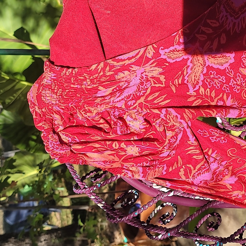 Free People Small Red Ruffle Tunic - Picture 5 of 5